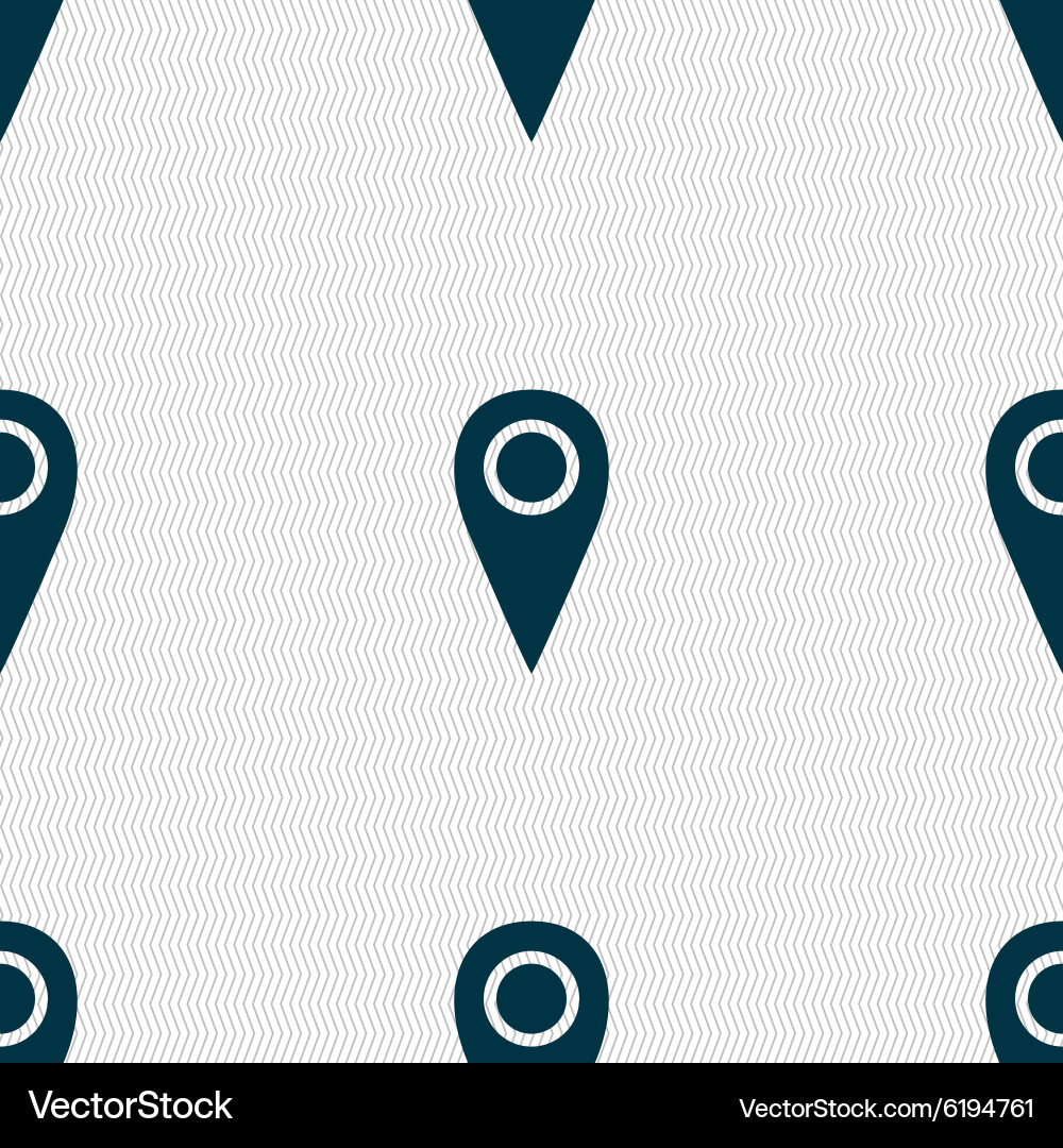 Map pointer icon sign seamless abstract background Vector Image