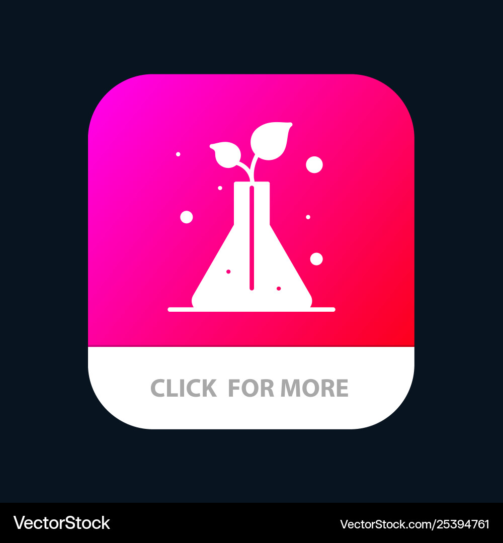 Science flask trees mobile app button android Science flask trees mobile app button android vector image