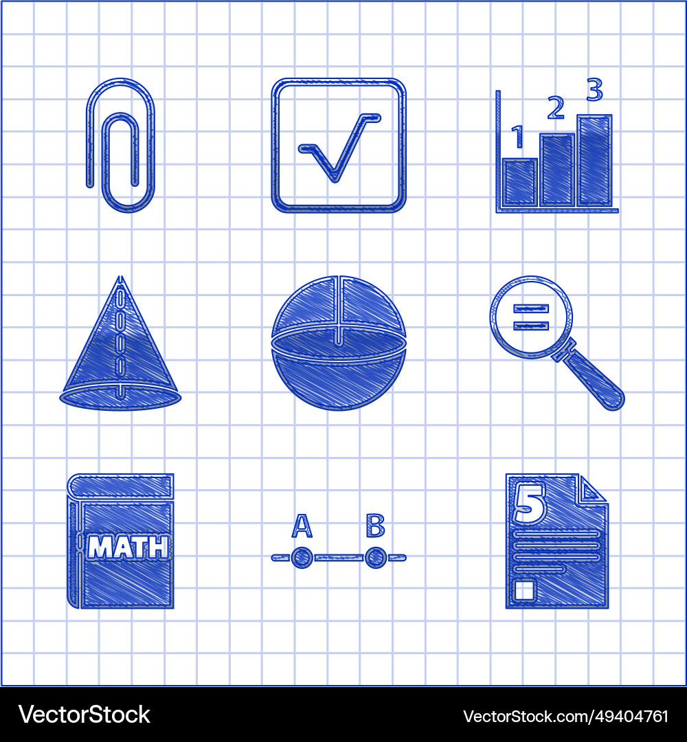 Set geometric figure sphere graph schedule chart Set geometric figure sphere graph schedule chart vector image