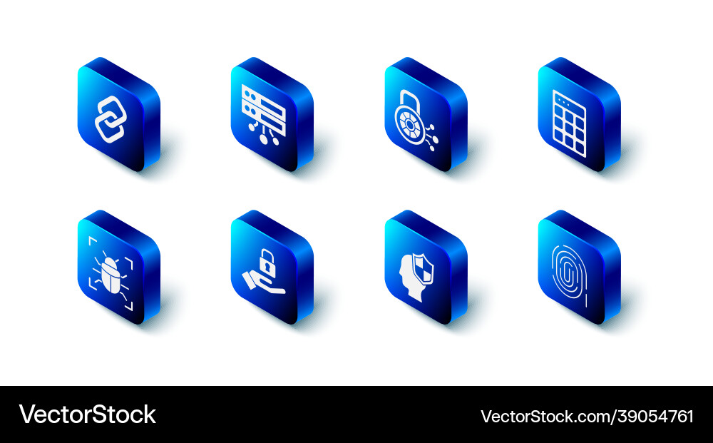 Set server data web hosting cyber security Set server data web hosting cyber security Vector Image