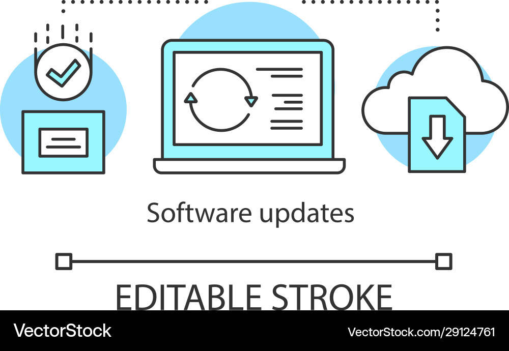 Software updates concept icon Software updates concept icon vector image