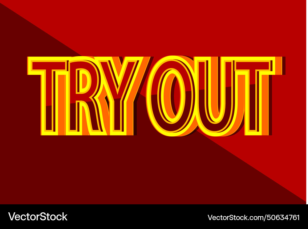 Try out editable text effect 3d style vector image