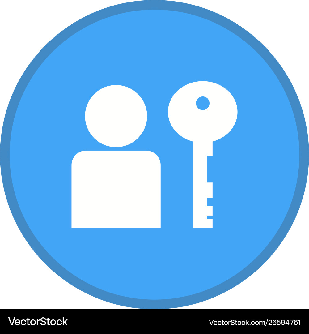 User authentication glyph multi color background vector image