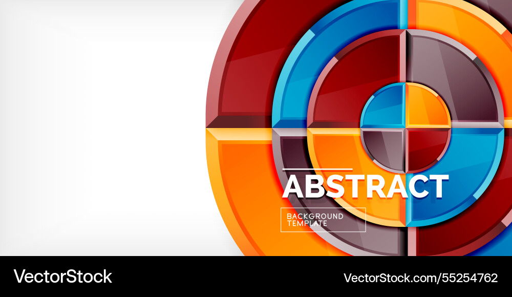 Abstract background - circles and round triangles Abstract background - circles and round triangles Vector Image