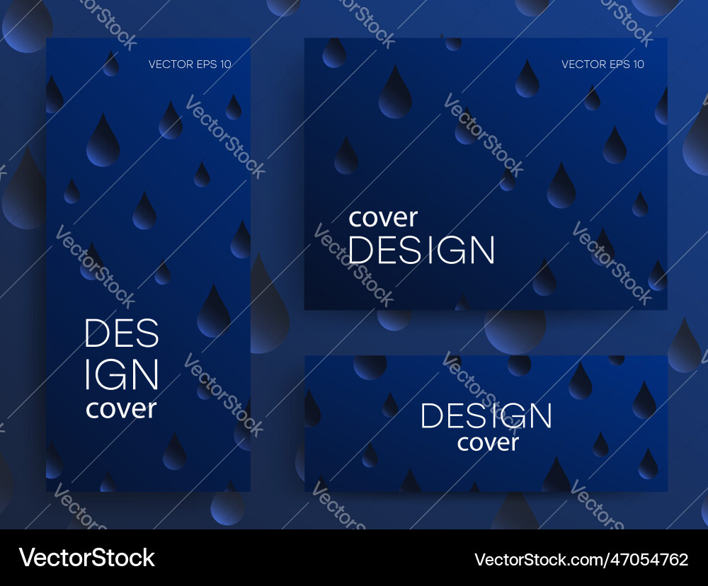 Abstract brochures with gradient drops Abstract brochures with gradient drops vector image