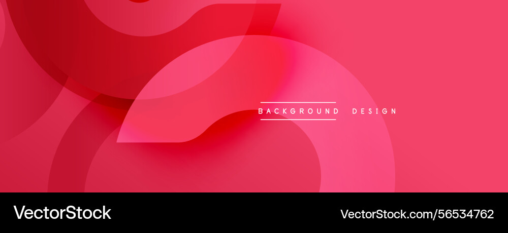 Abstract pink design features overlapping rounded Vector Image