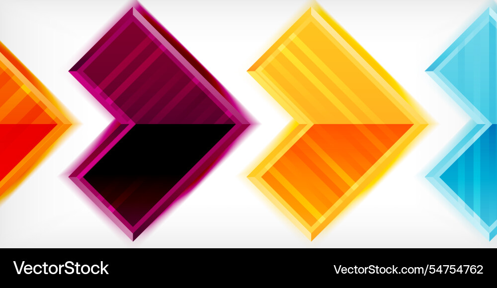 Arrow symbols created with 3d effects and line Arrow symbols created with 3d effects and line vector image