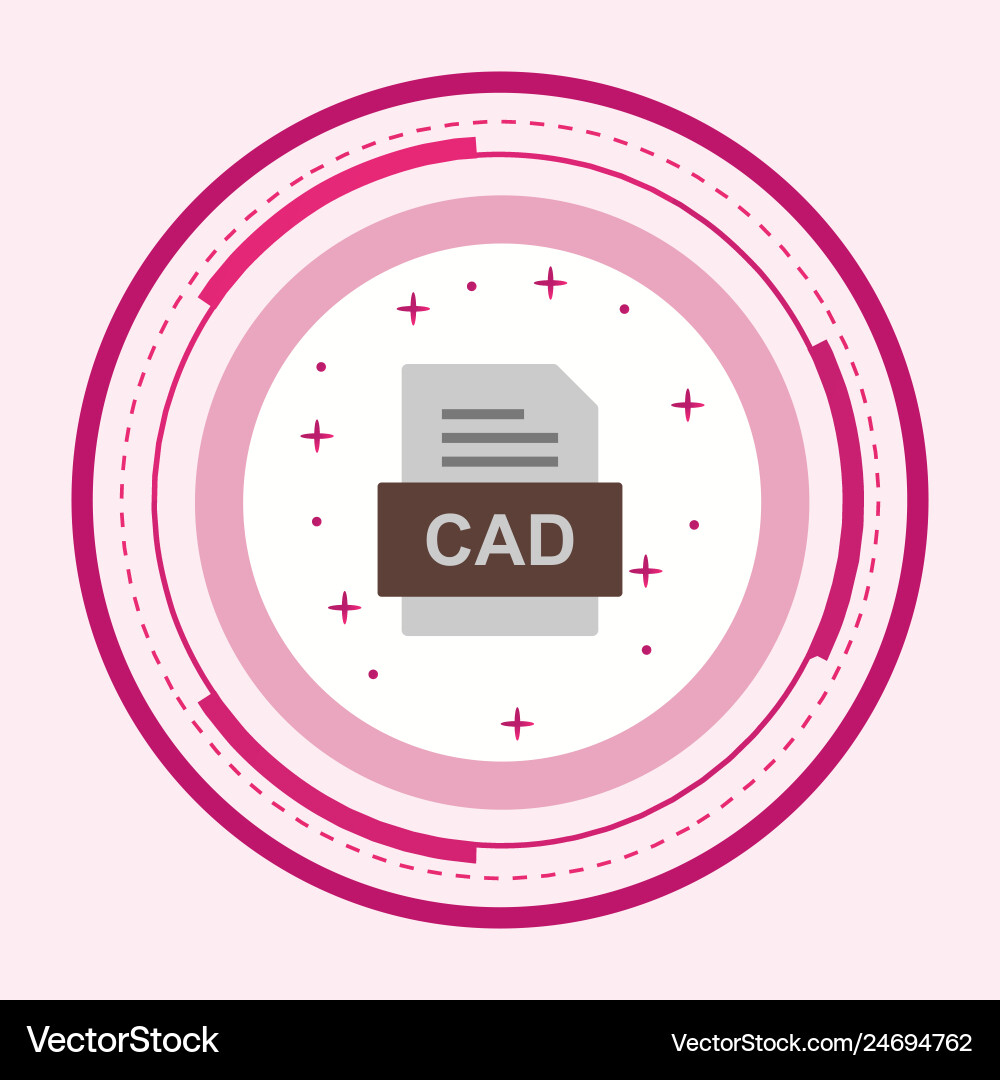 Cad file document icon vector image