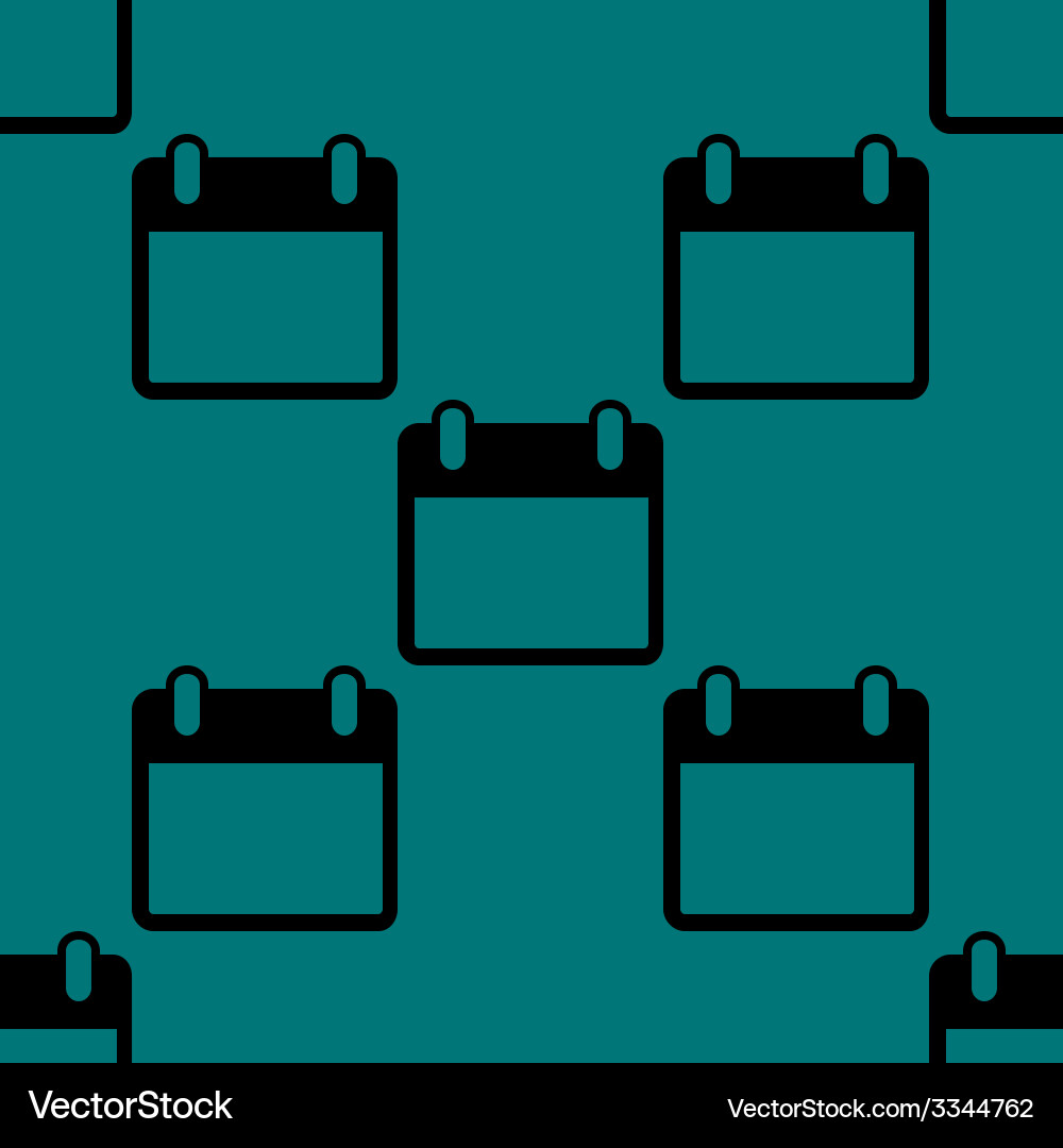 Calendar web icon flat design seamless pattern Vector Image