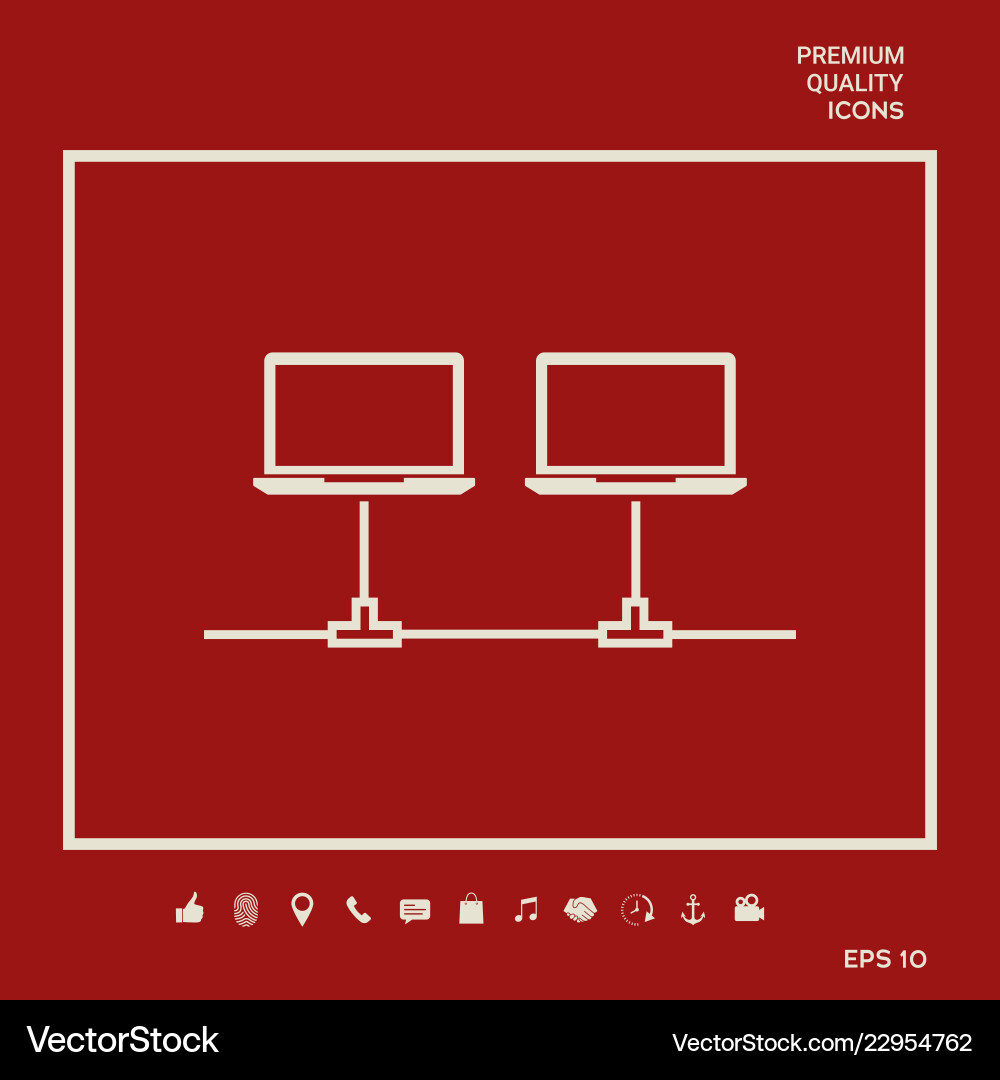 Computer network icon graphic elements Vector Image