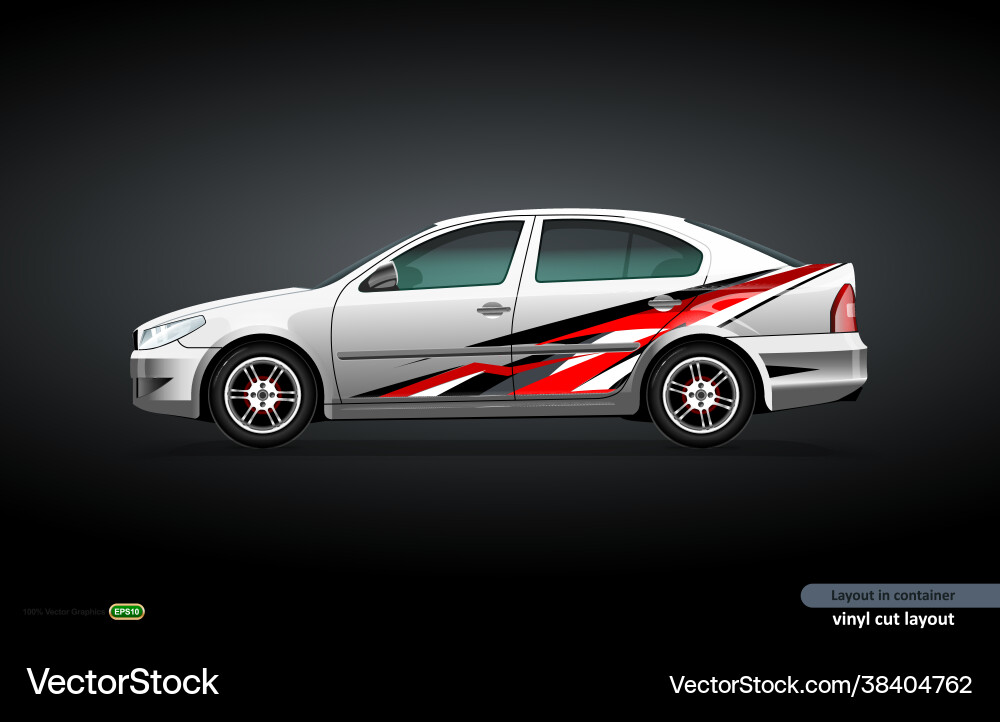 Dynamic Car Wrap - Abstract Speed vector image