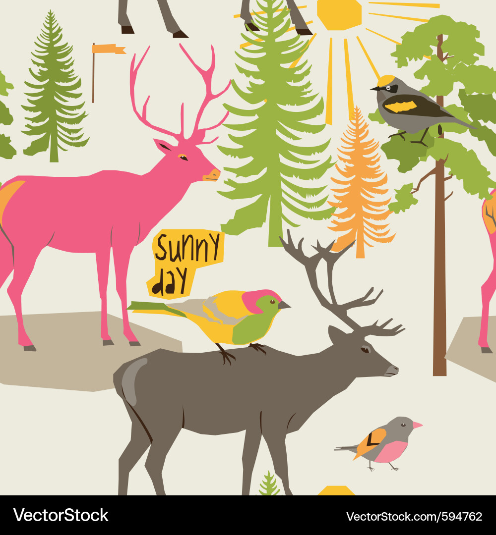 Forest pattern Vector Image
