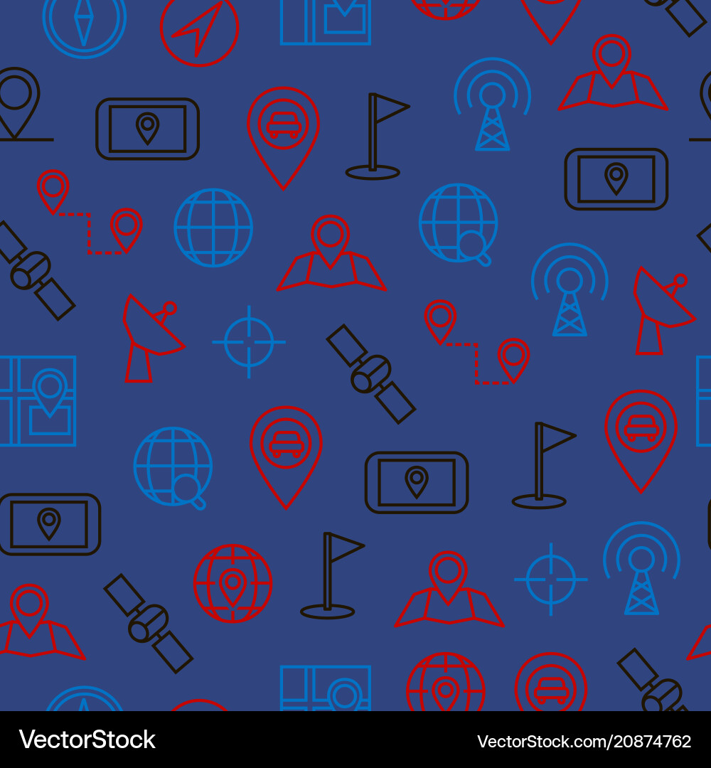 Geolocation navigation seamless pattern background Geolocation navigation seamless pattern background vector image
