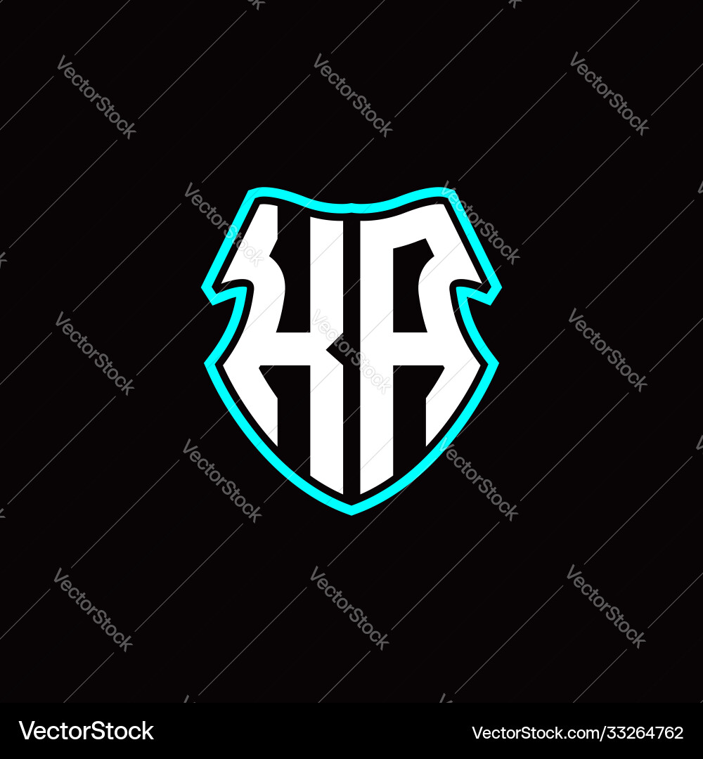 K a initial logo design with shield shape K a initial logo design with shield shape Vector Image