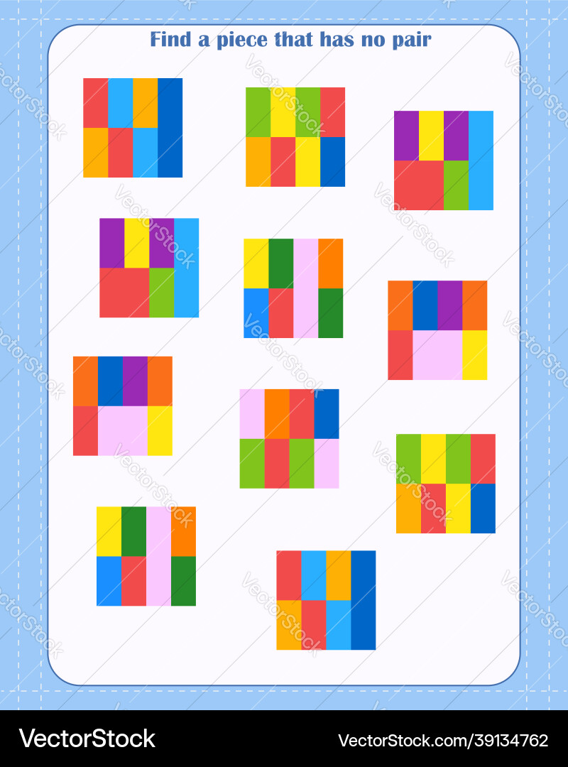 Logic game for children find which shape vector image