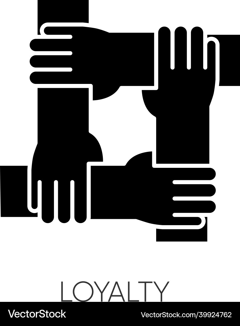 Loyalty black glyph icon social connection – Royalty-Free Vector |  VectorStock, image size:796x1080