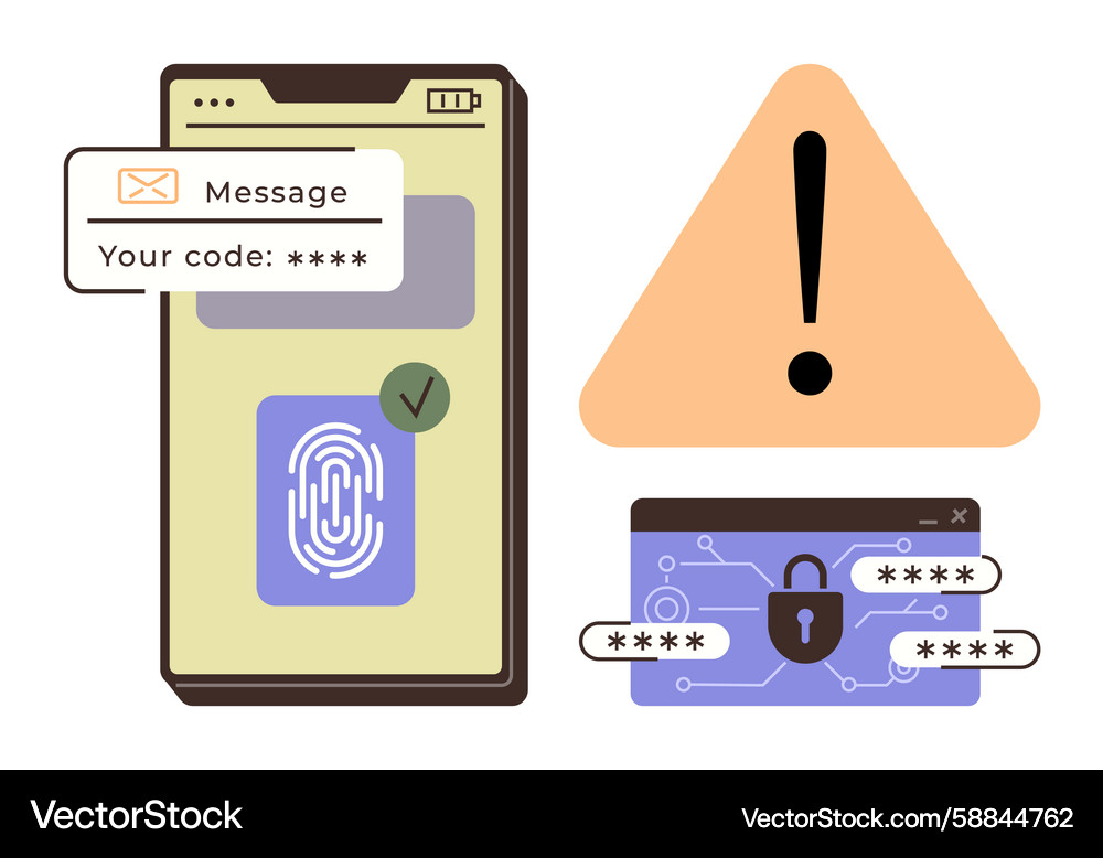 Mobile authentication fingerprint security Mobile authentication fingerprint security Vector Image