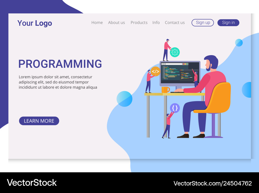 Programming web development design concept Programming web development design concept vector image