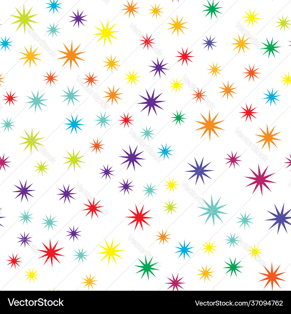 Random star shape pattern background seamlessly vector image