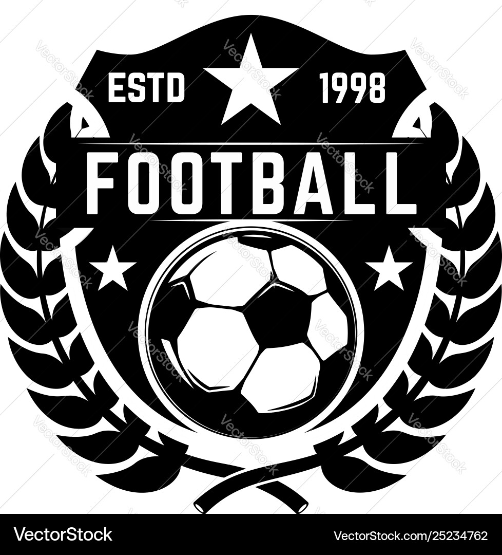 Soccer club emblem design element for logo label vector image