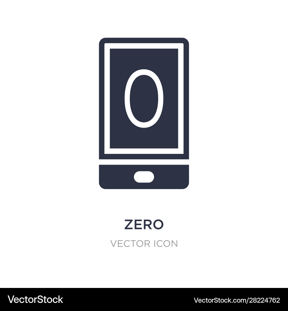 Zero icon on white background simple element from Zero icon on white background simple element from vector image