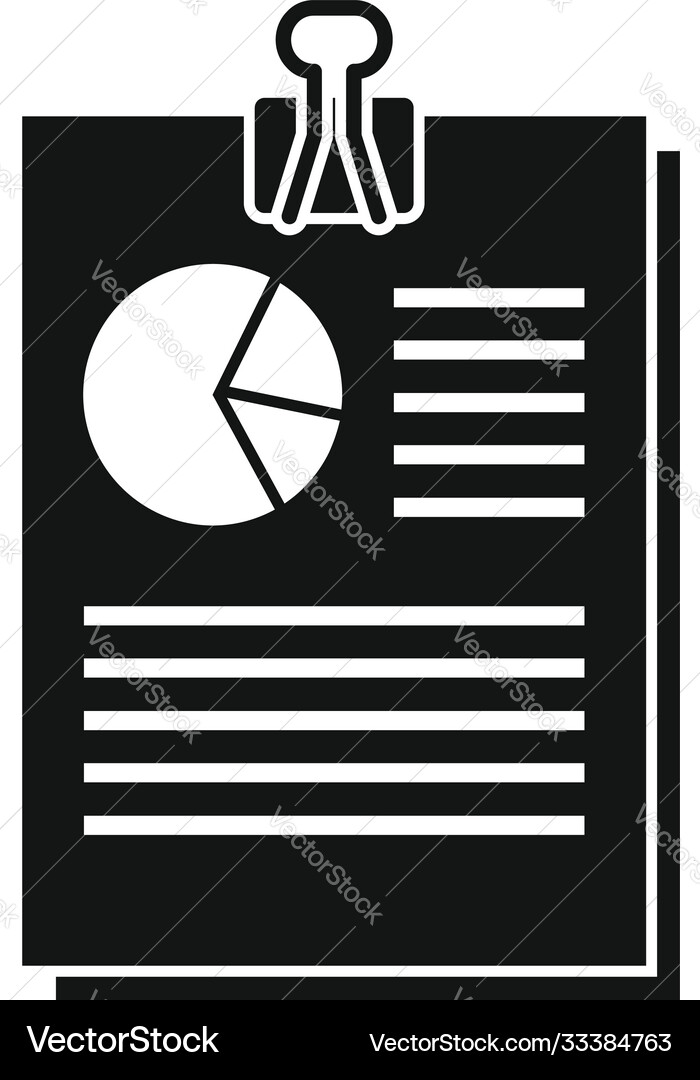 Audit pie chart icon simple style Audit pie chart icon simple style vector image