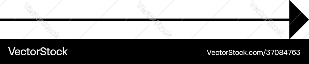 Black arrow pointing right shape element vector image