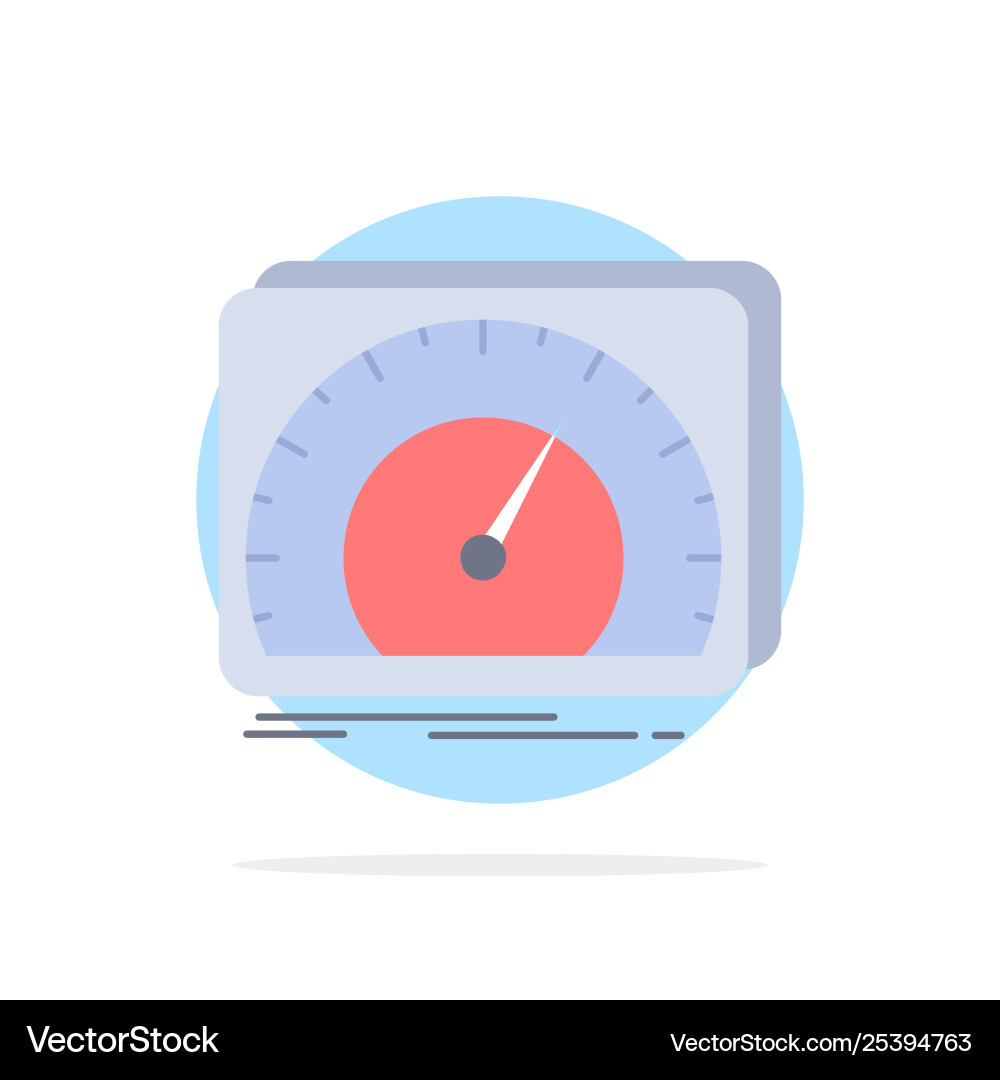 Dashboard device speed test internet flat color Vector Image
