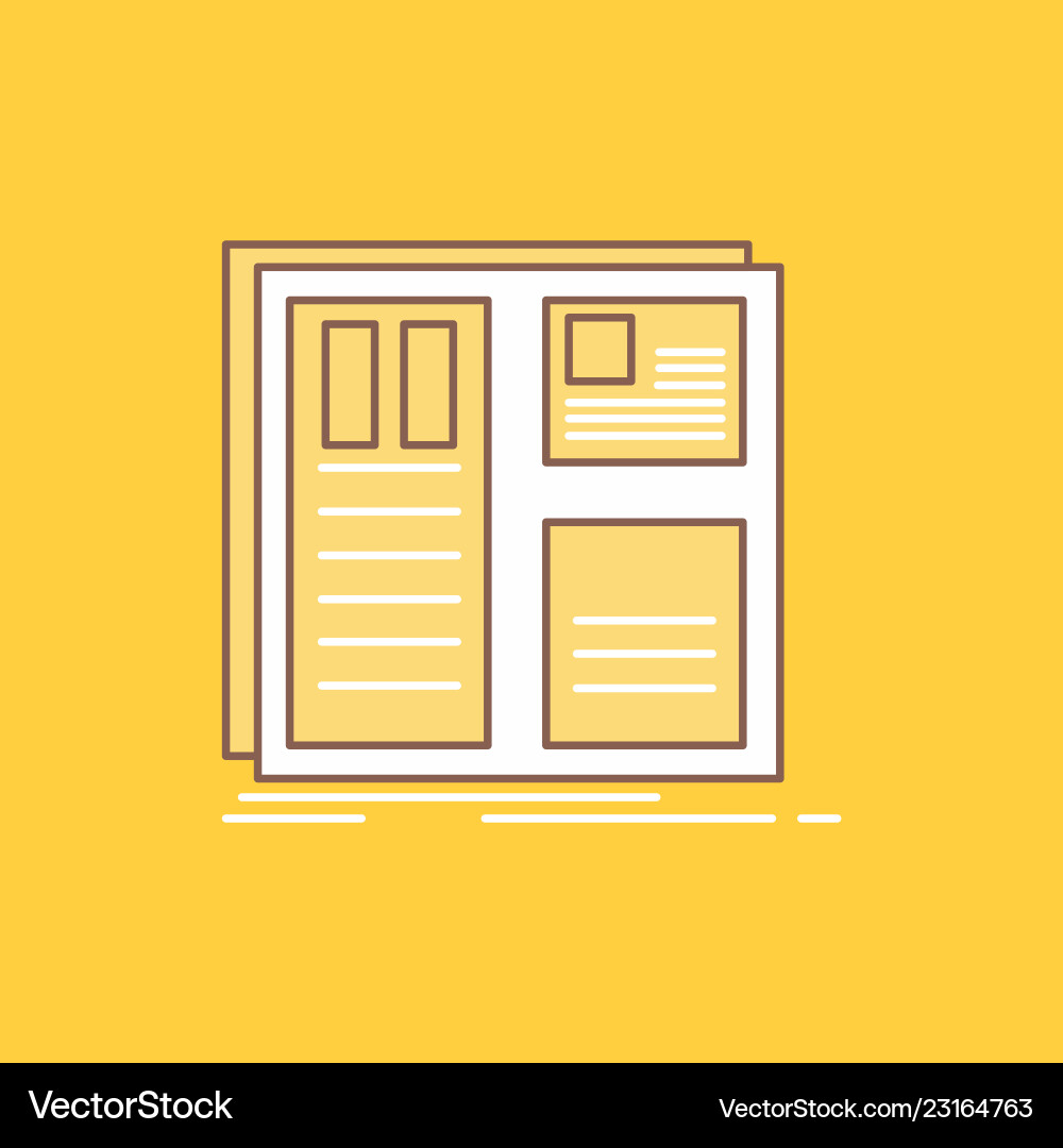 Design Grid Interface Layout ui flache Linie gefüllt Design Grid Interface Layout ui flache Linie gefüllt vektorbild