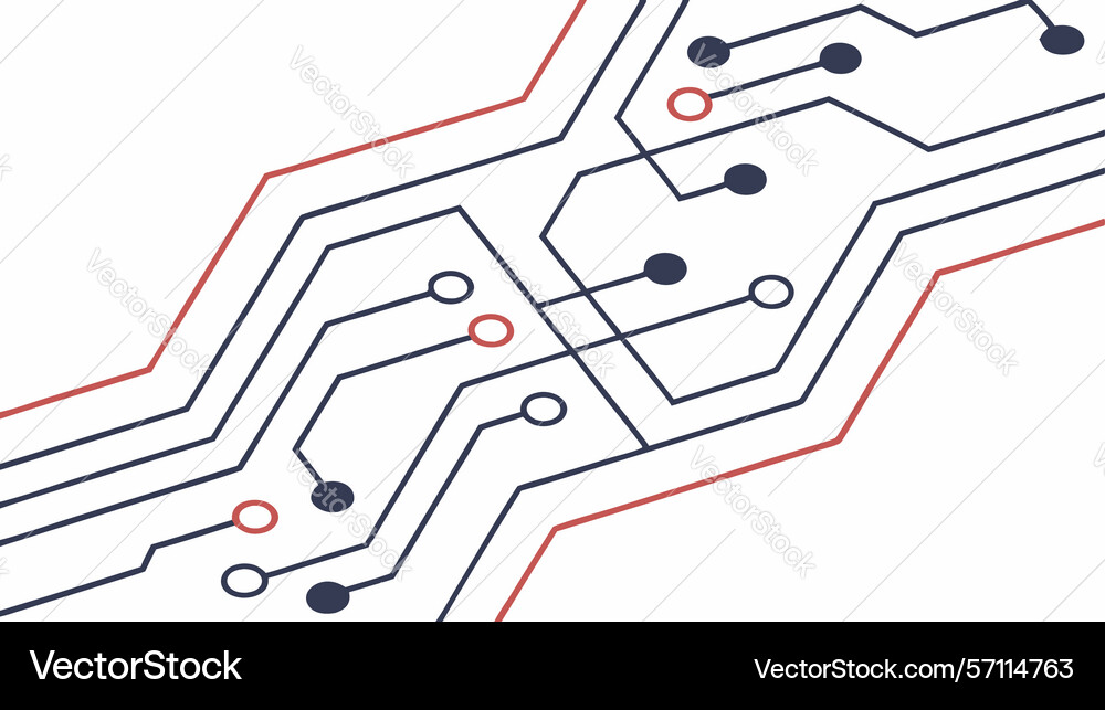 Dynamic circuit board pathways design generative vector image