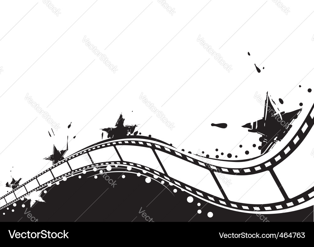 Film Backdrop - Stars & Reels Vector Image