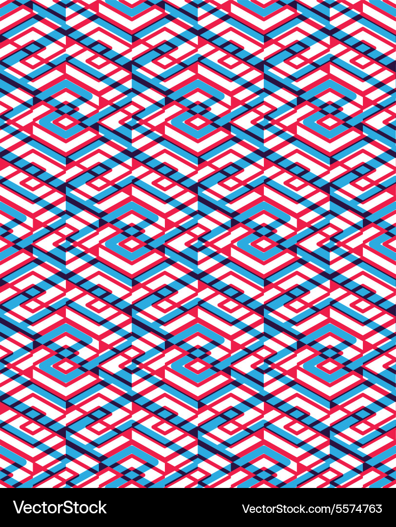 Geometric seamless pattern with transparent impose vector image