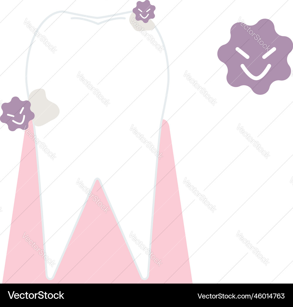 Initial stage of caries cloudy surface Initial stage of caries cloudy surface Vector Image