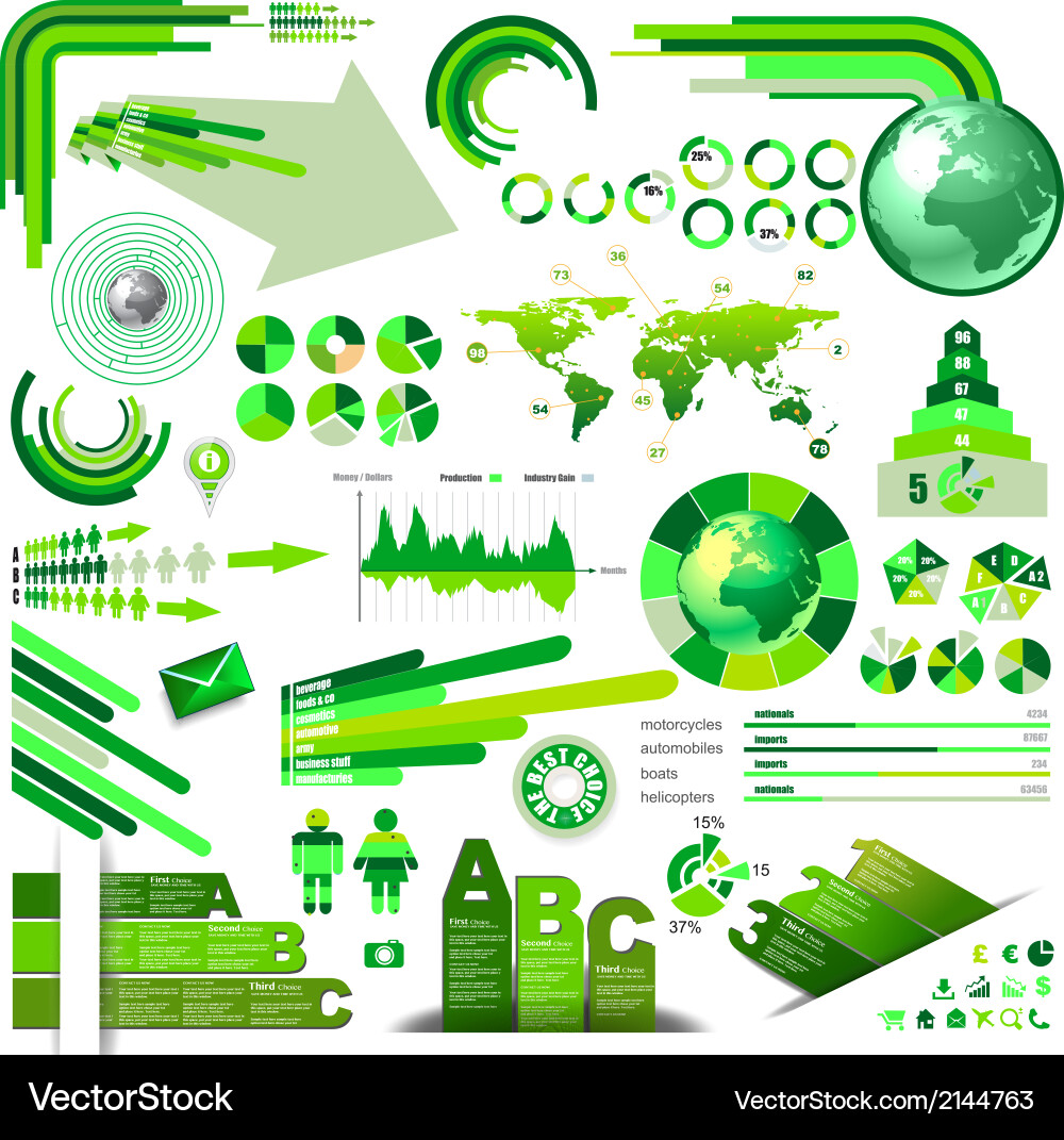 Modern Data Visualization Background vector image