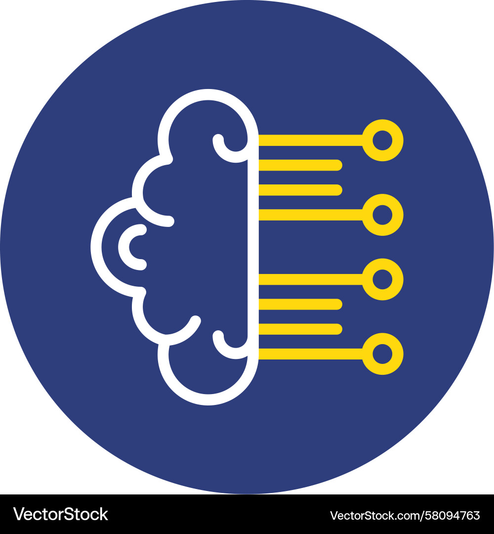 Neuromorphic Computing Icon Vector Image