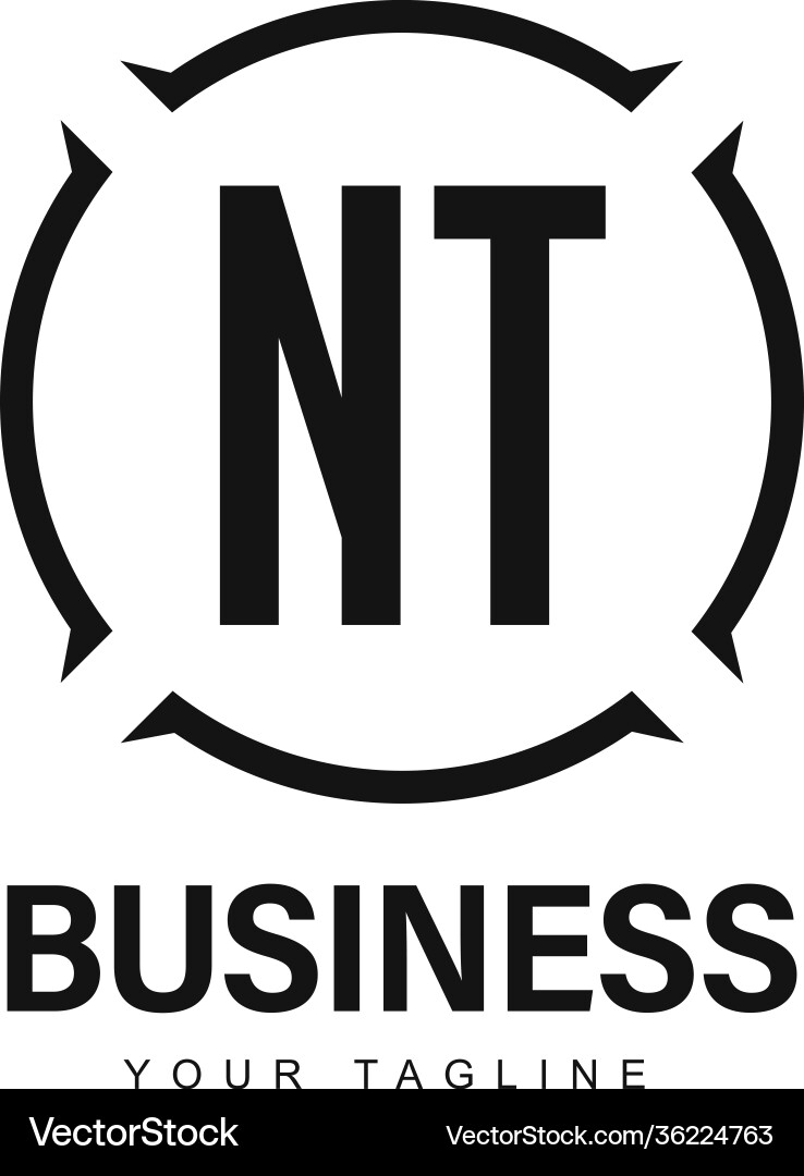 Nt initial a logo design with abstract style Nt initial a logo design with abstract style vector image