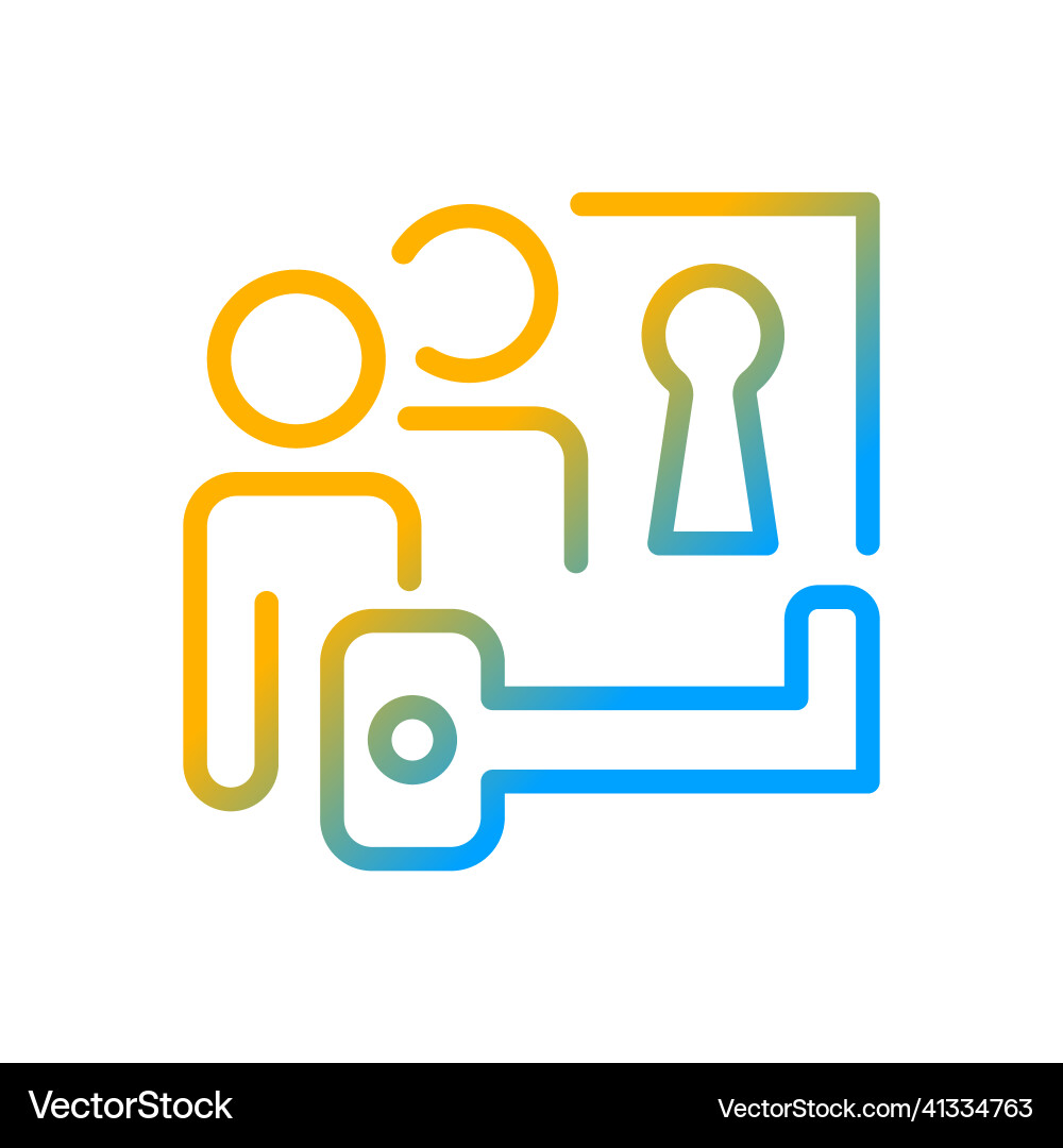 Problem solving gradient linear icon Problem solving gradient linear icon Vector Image