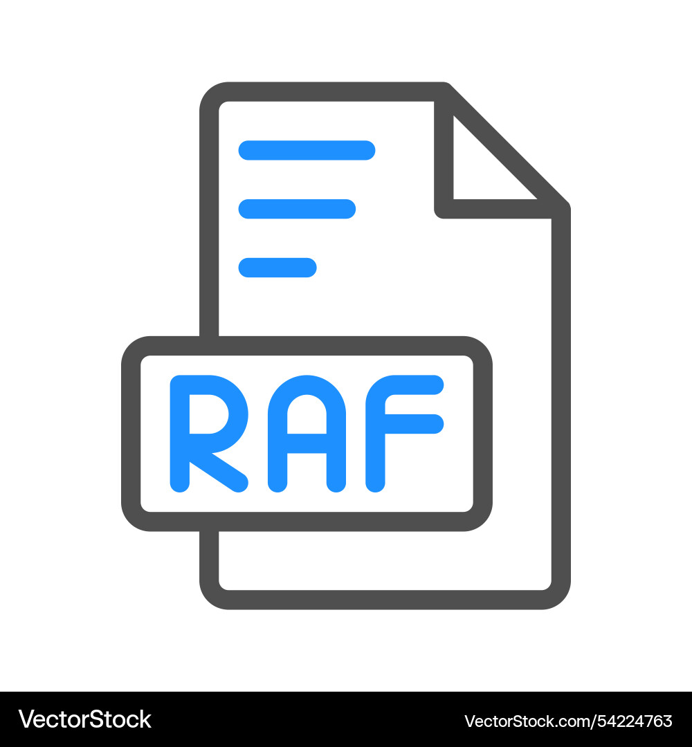 Raf colorful document file outline icon suitable Raf colorful document file outline icon suitable vector image
