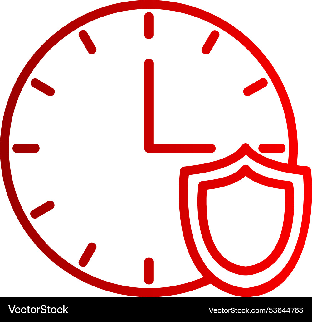 Reliability line gradient icon Vector Image