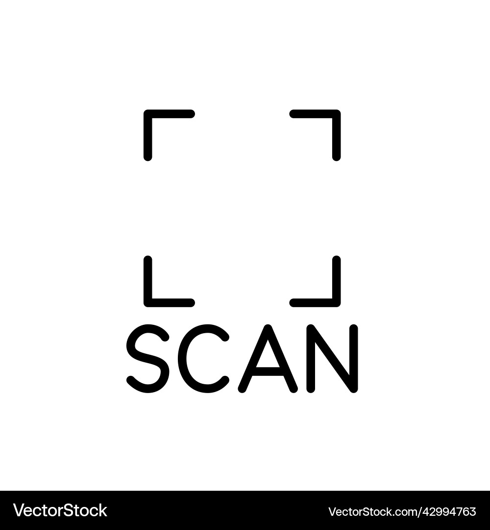 Scannen eines qr Code Frame Pixel perfekt editierbar Scannen eines qr Code Frame Pixel perfekt editierbar vektorbild