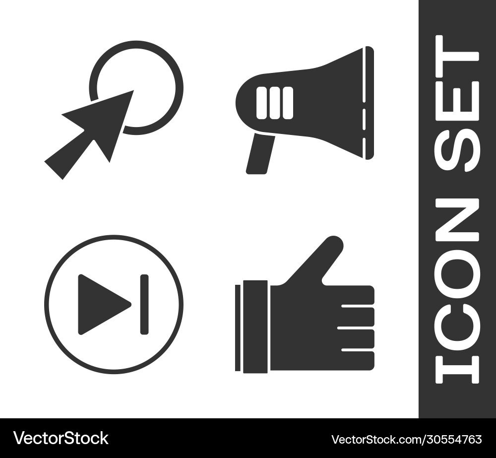Set hand like arrow cursor fast forward Set hand like arrow cursor fast forward vector image