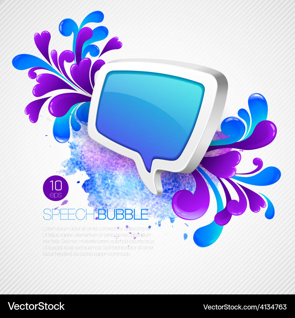 Speech bubble swirling pattern vector image