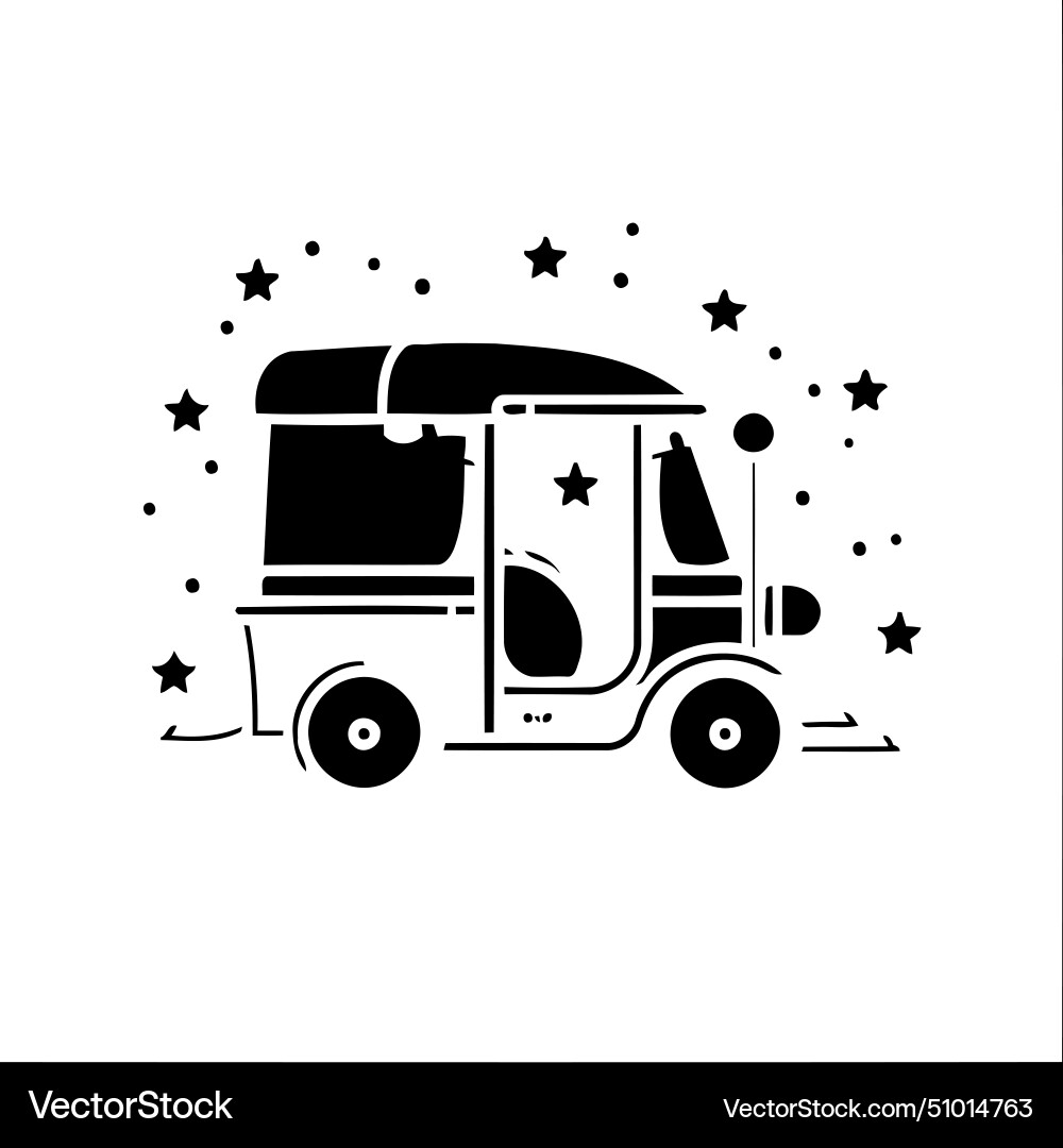 Tuk icon in flat design style Vector Image