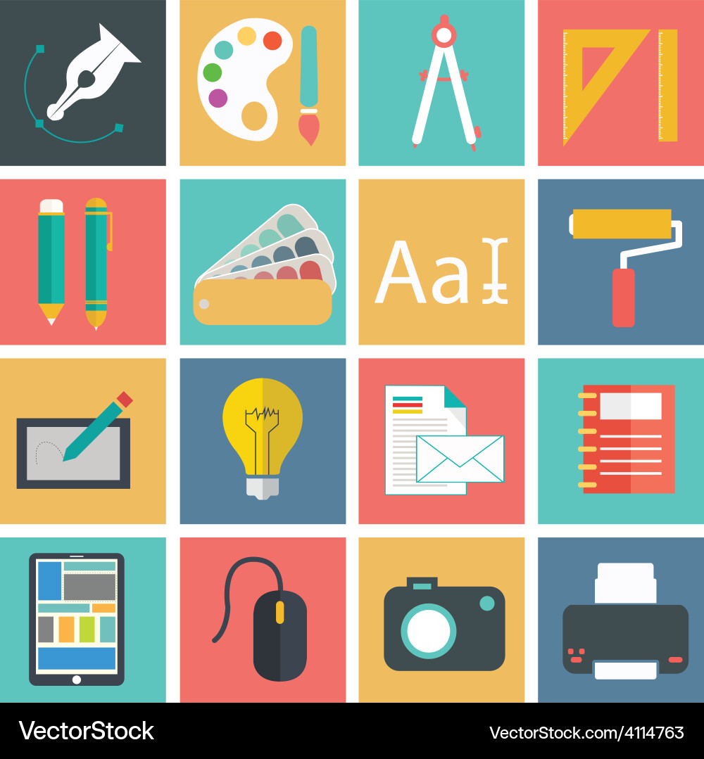 Web design icons vector image