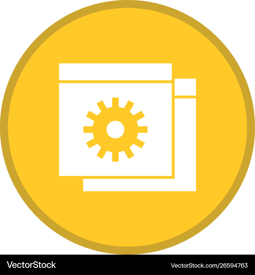 Website setting glyph multi color background Vector Image