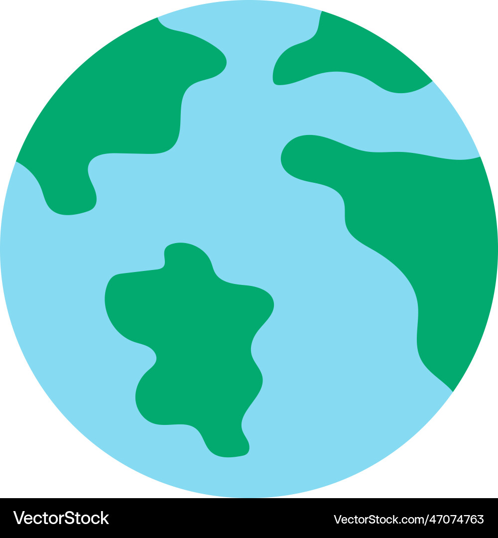 World map icon image suitable for mobile Vector Image
