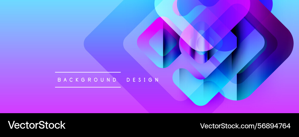 Abstract geometric shapes overlap creating vector image