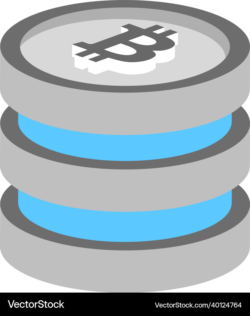 Blockchain database vector image