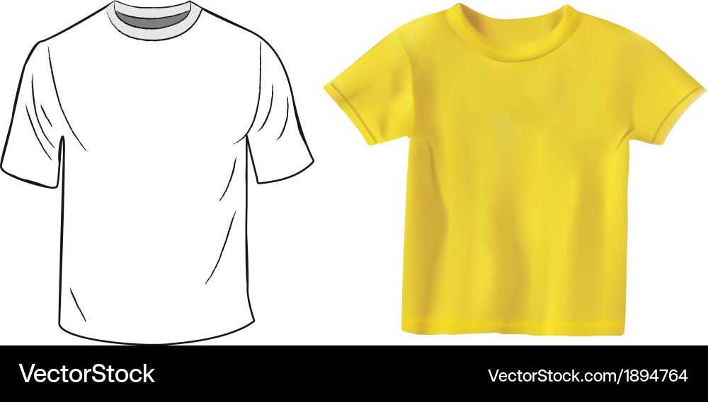 Colorful T-Shirt Set vector image