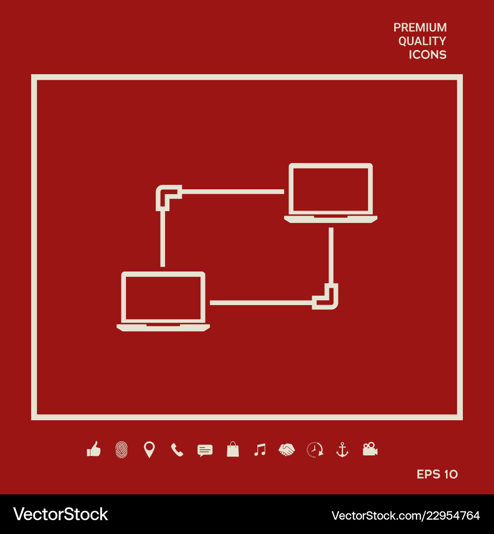 Computer network data exchange transfer concept Vector Image